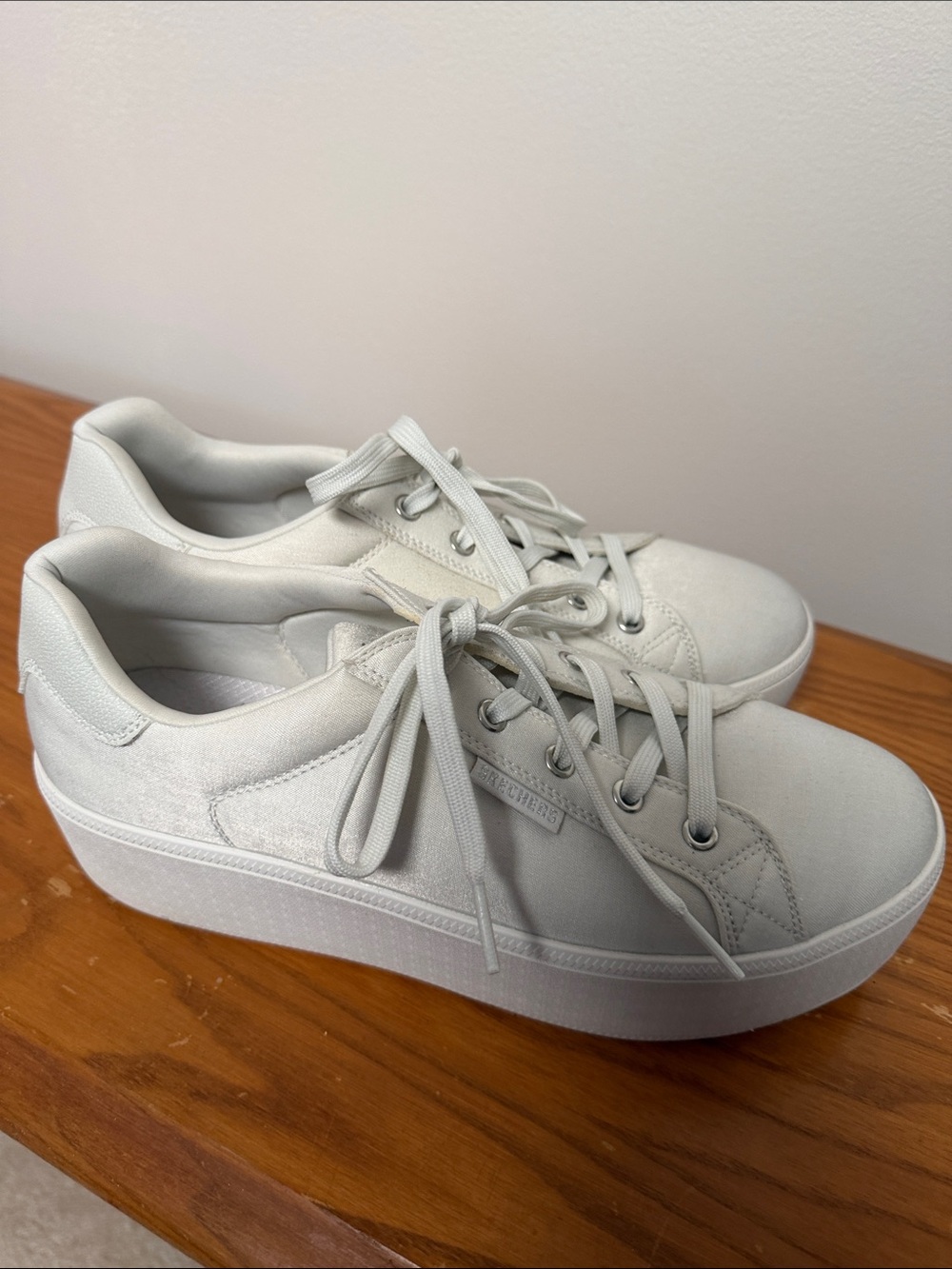 Skechers Women's Platform Sneakers in Light Beige